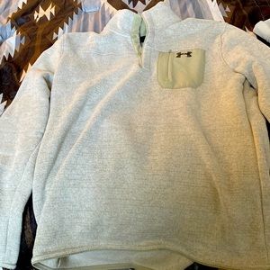 Mens never worn Under Armour cream/tan sweater
